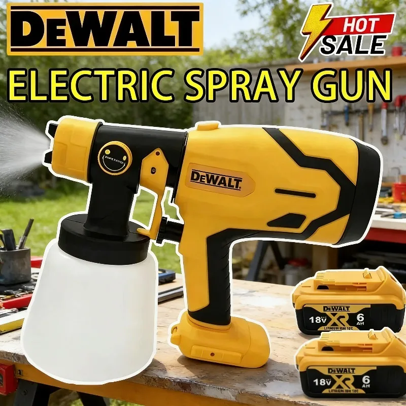 

DEWALT Portable Cordless Paint Sprayer 800ML, High-Power Automotive and Furniture Spraying Gun, Compatible with DEWALT Batteries