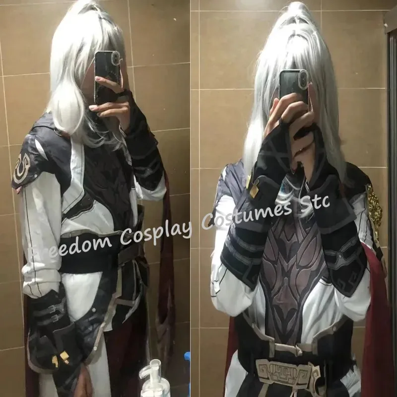 

Honkai: Star Rail Jing Yuan Cosplay Wig Uniform Set Anime Game Jingyuan Costumes for Halloween Carnival;5'