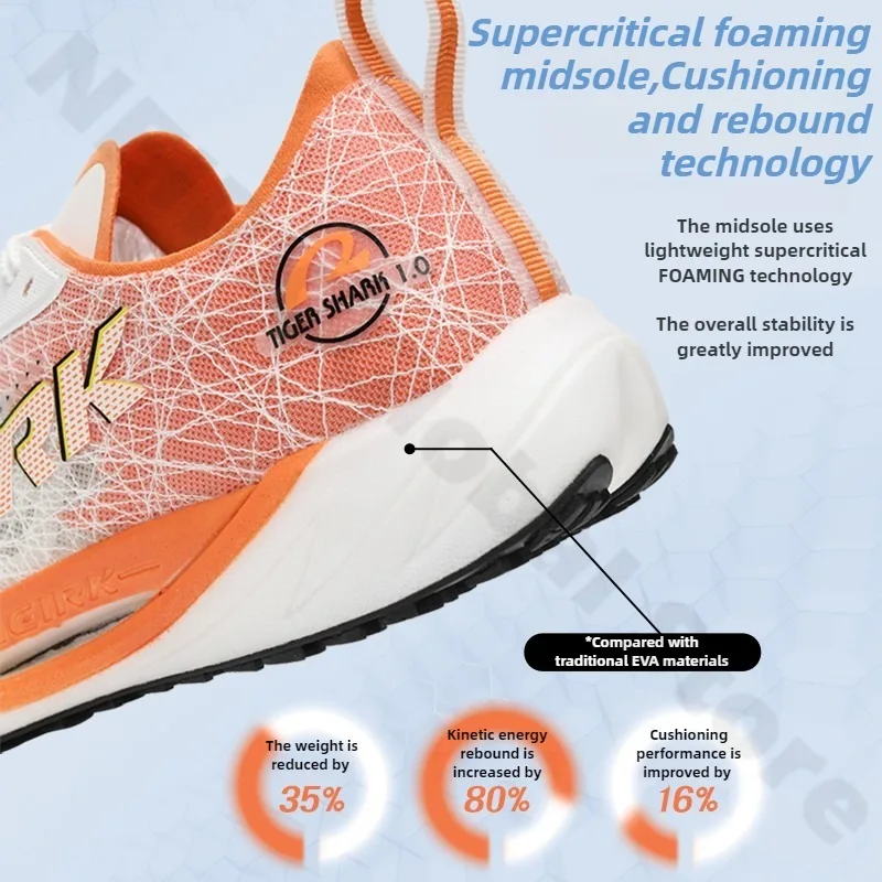 NEIRK الرجال والنساء لوحة الكربون وسادة هوائية الاحذية تنفس خفيفة الوزن ماراثون رياضية عدم الانزلاق أحذية رياضية مرنة