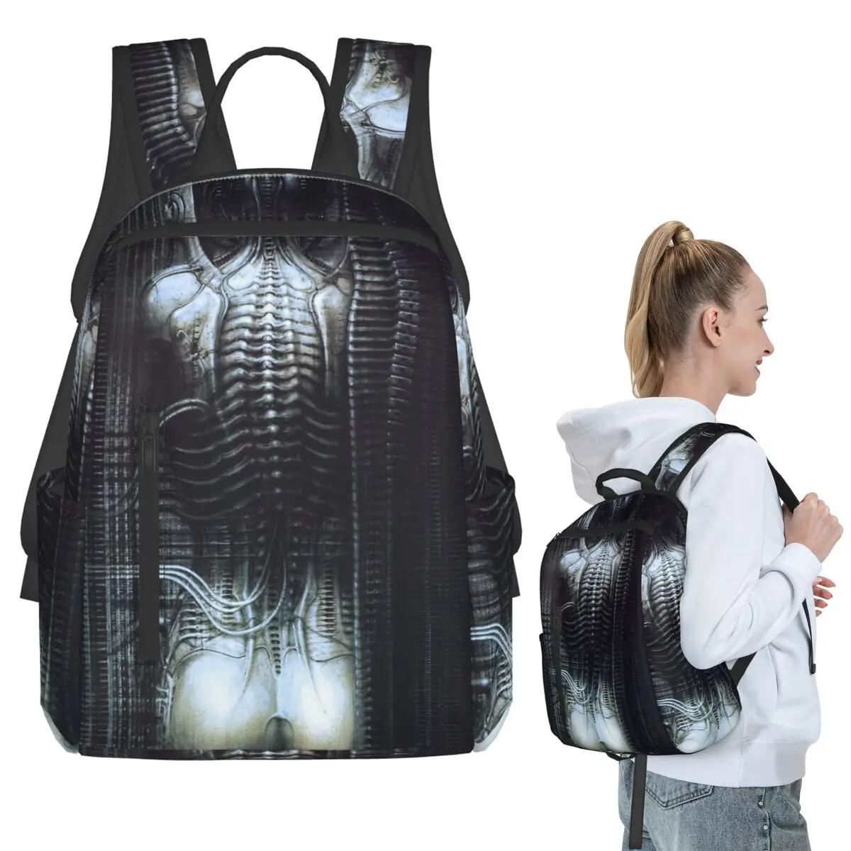 New York City Vi Torso H R Giger Backpack Student BookBag Children School Bag Computer Shoulder Bags Boys Girls