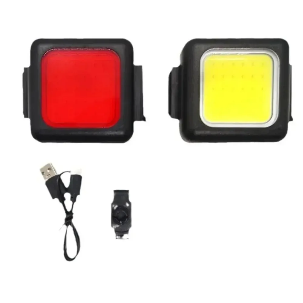 For Cycling Mini Front/Rear Lights Rechargeable and Battery-Powered Version LED High Visibility Taillight Bicycle Front Fork Lig