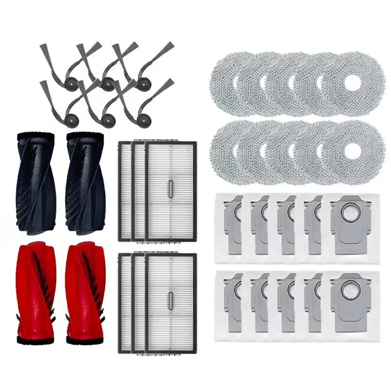 

AC39-Запасные аксессуары для Roborock Saros 10R / G20S Ultra: роликовая щетка, HEPA-фильтр, салфетка для влажной уборки, мешок для сбора пыли