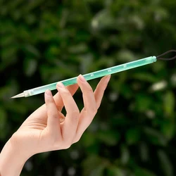 Women's Green Calligraphic Brush Wool Weasel Hair Chinese Writing Brush Soft Pen for Shoujinti Small Regular Script Learning
