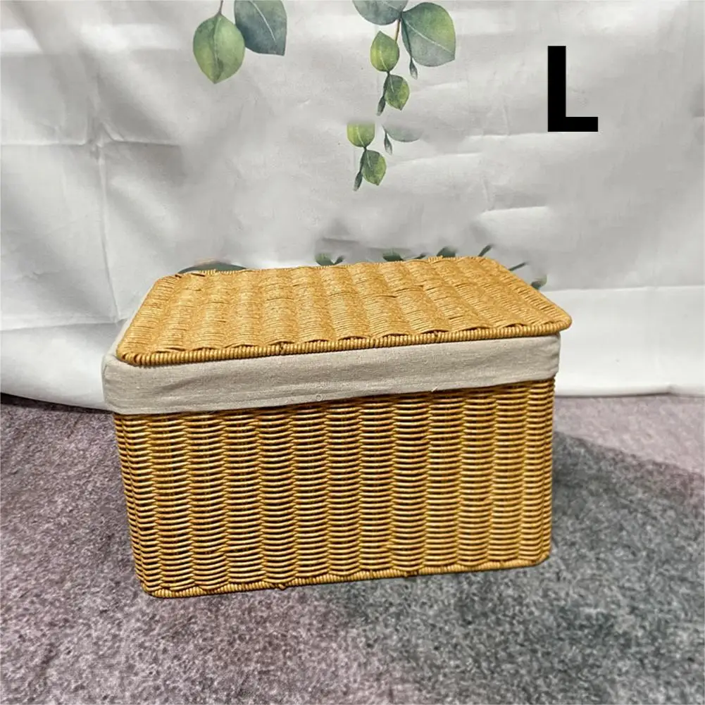 Imitation Rattan Basket Handmade Storage Basket Versatile Storage Option Home Storage Solution For Book Storage