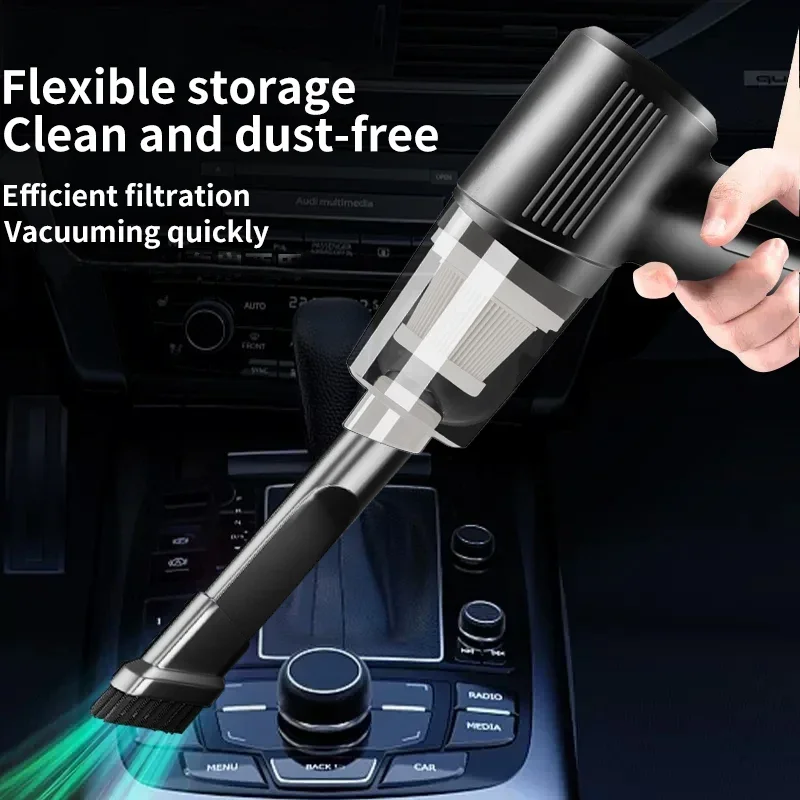 Wireless Car Vacuum Cleaner 6000Pa Cordless Handheld Cleaning Robot Auto Vacuums Strong Suction Cleaner For Car