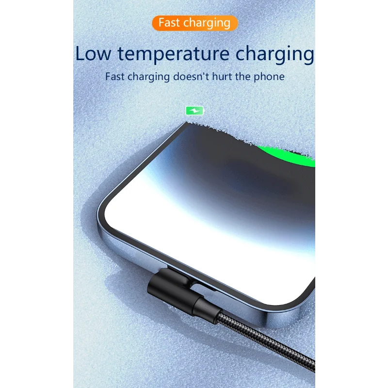 5 قطع كابل شحن من النايلون المضفر بطول 3 أقدام/1 متر، كابل زاوية قائمة 60 وات من النوع C إلى النوع C، كابل بيانات شحن سريع متين 90 درجة