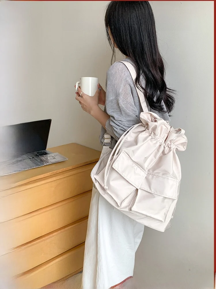 

Высококачественная нейлоновая холщовая сумка-тоут с несколькими карманами, легкая сумка через плечо, сумка для отдыха для молодежи