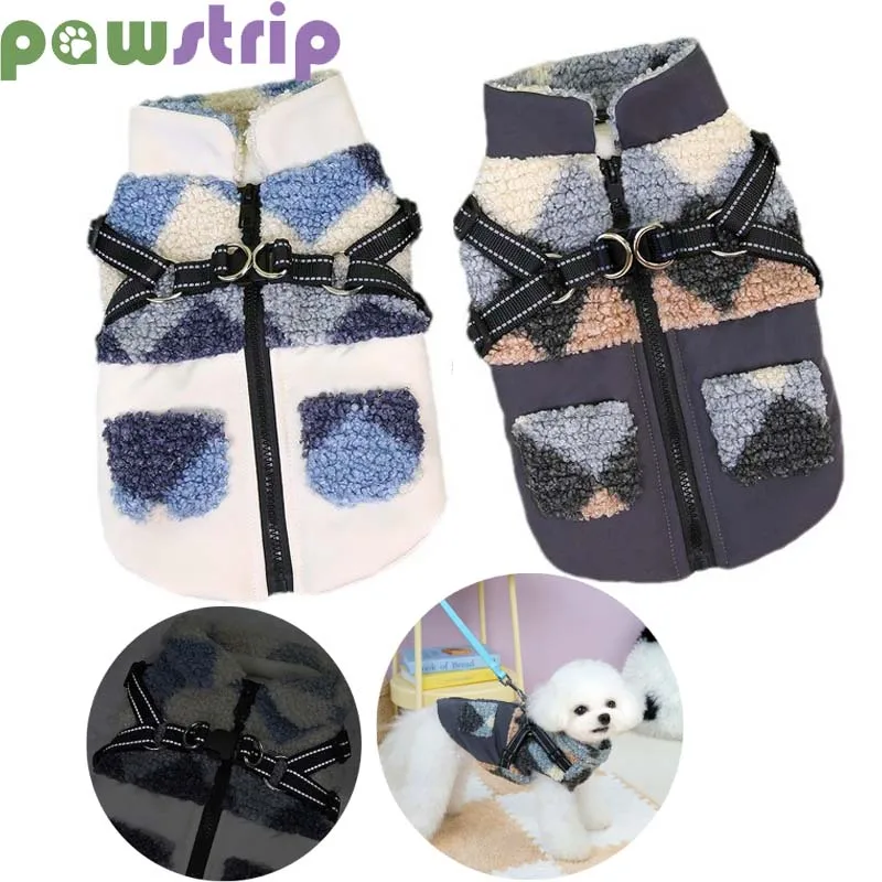 

Winter Warm Dog Jacket Padded Windproof Dog Coat for Small Medium Dogs Cats Puppy Clothes Chihuahua French Bulldog Costume