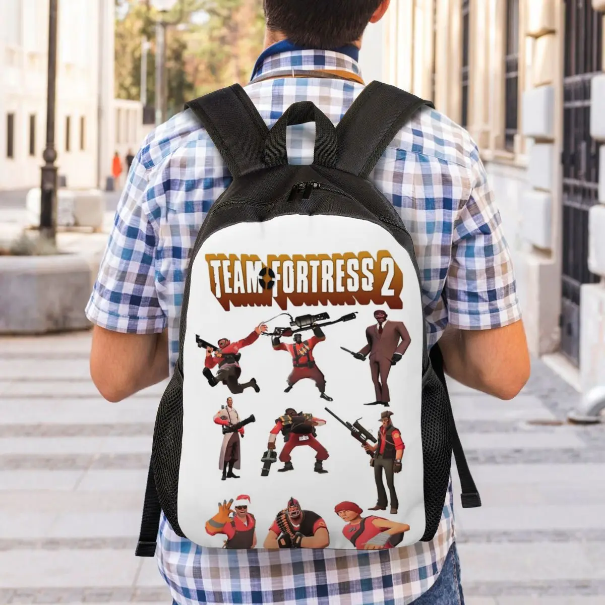 Team Fortress 2 TF2 Backpack Student Boys Girls BookBag School Bag Computer Shoulder Bags