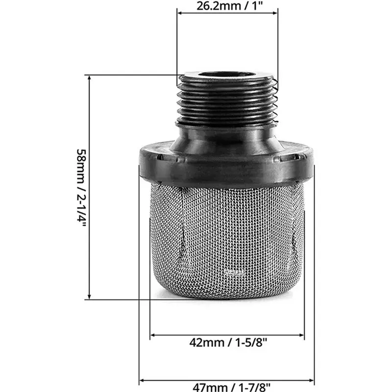 ABUL-2X 288716 Inlet Suction Strainer And 288749 Airless Spray Machine Filter Combination Fit For Airless Sprayer Painter