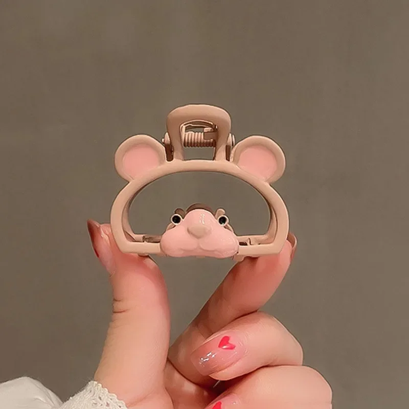 Clip per capelli alla moda coreana per ragazze Ins Cute Pink Bear Cat Red Cherry Back Head Grab Clip per accessori per lo Styling dei capelli delle