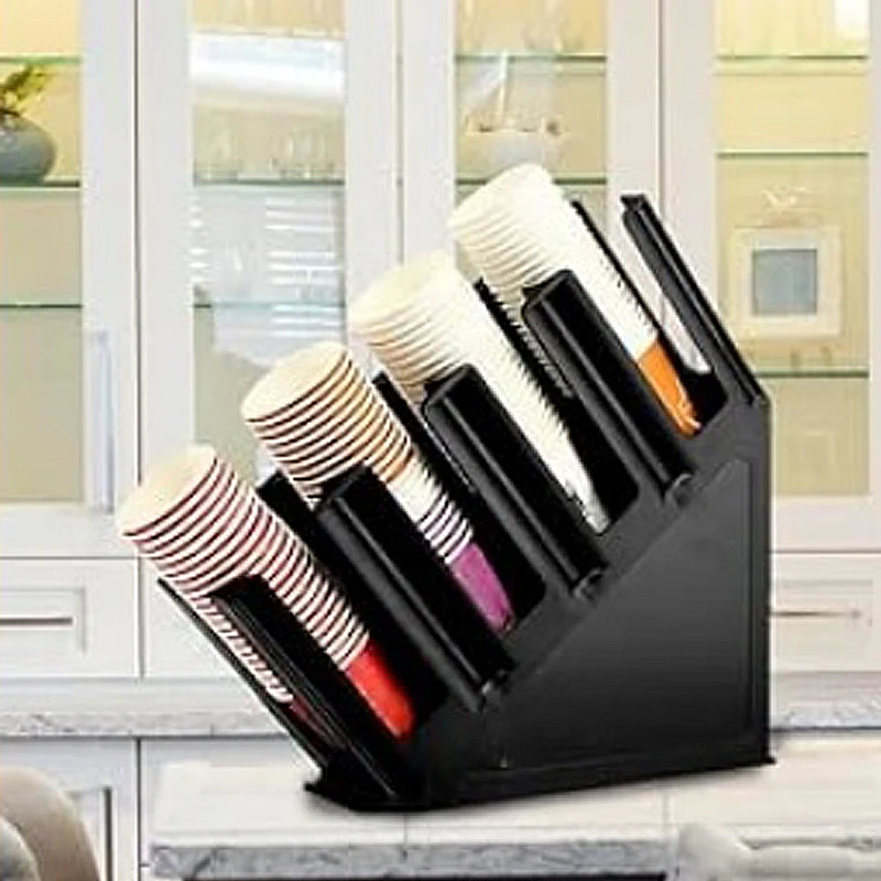 1Pc Counter Cup Holder Multi Functional Paper Cup Holder Cup Storage Box Coffee And Milk Tea Shop Disposable Cup Picker Straw