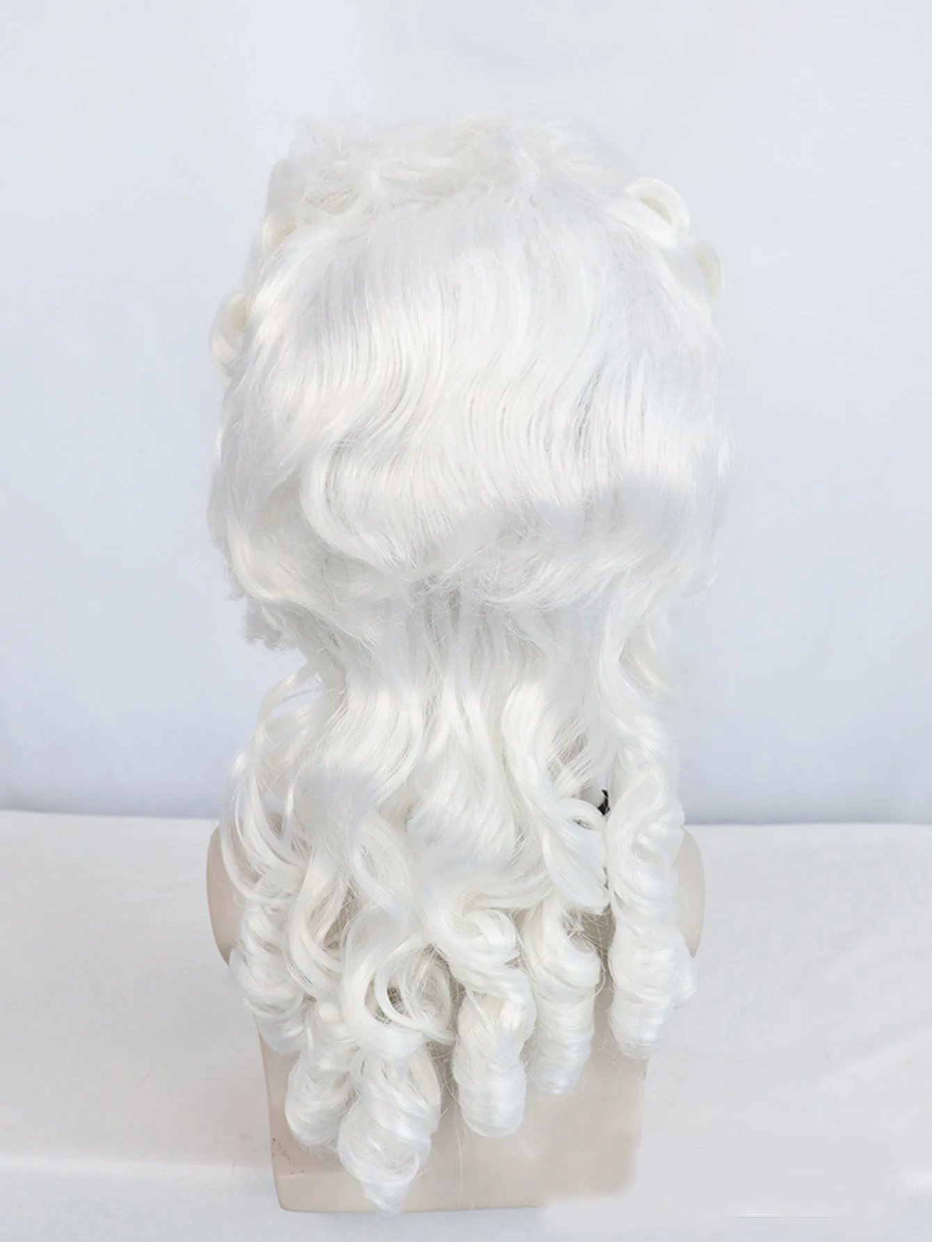 Synthetic Curly Wig Lawyer Judge Cosplay Wig for Halloween Thanksgiving Day Christmas Accessories