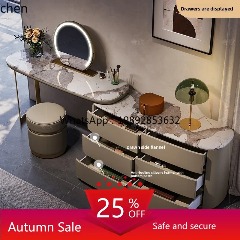 

Dresser Marble Premium Villa Large Flat Solid Wood Bedside Bucket Cabinet Makeup Table