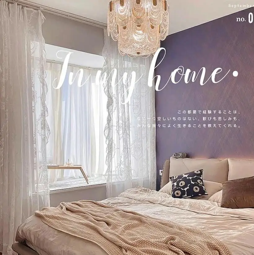 Pastoral French Lace Sheer Curtains for Living Room Bedroom Window Rococo White Tulle Curtains Curtain Drapes Home Decoration