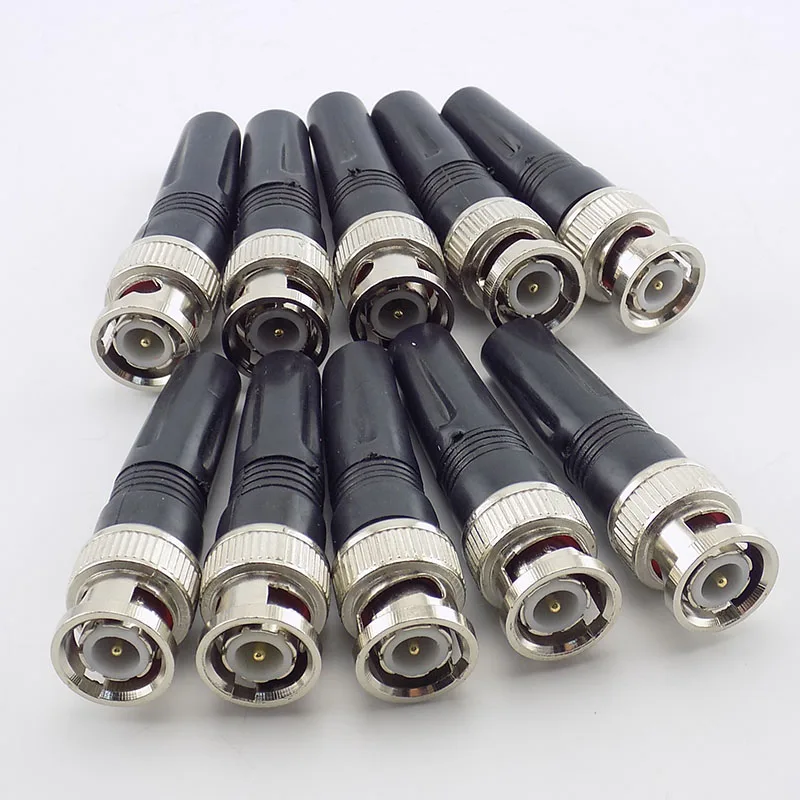 100x Wholesale Bnc Connector Male For Twist-On Coaxial Rg59 Cable Bnc Male Surveillance Security System Cctv Accessories