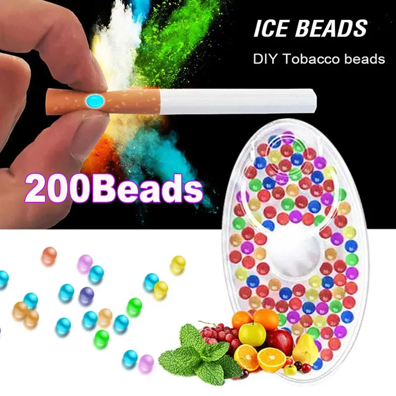 200PCS Mint Frucht Geschmack Für Rauch Geschmack Zigarette Halter Filter Zigarette Popping Kapsel Zigarette Pops Perlen Rauchen Werkzeuge