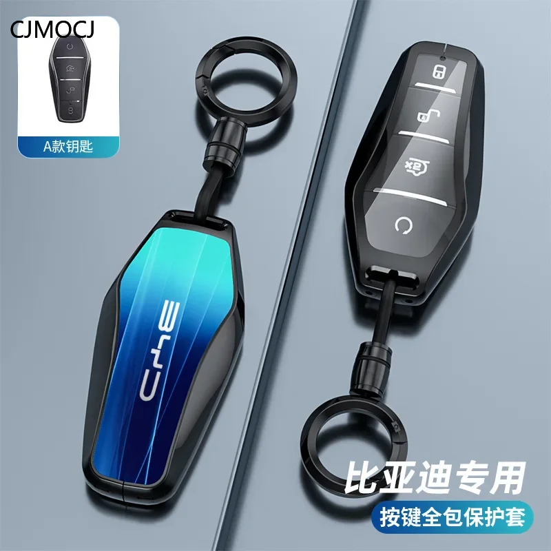 سبائك الزنك سيارة مفتاح القضية غطاء حامل مفتاح شل مشبك ل BYD تشين L/Seal 06/Yuan UP/Seagull/E2/Dolphin/Qin Plus/Seal/Han