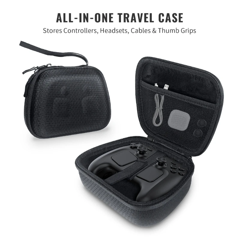 

Carry Case Storage Box with Mesh Pocket for Steam Controller 2 Storage Bag Shockproof Controller Travel Case