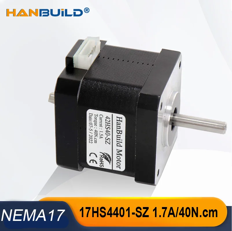 Nema17 Stepper Motor 17HS4401S-SZ 4-lead double shaft motor For 3D Printer Monitor Equipment