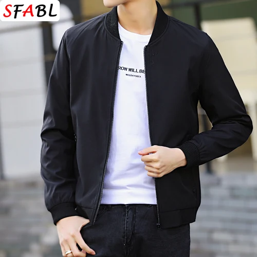 Imagen 2 del producto Chaqueta Bomber informal para hombre, abrigos de béisbol de lujo con bolsillo y cremallera, L-3XL exteriores de prendas de vestir, novedad de primavera