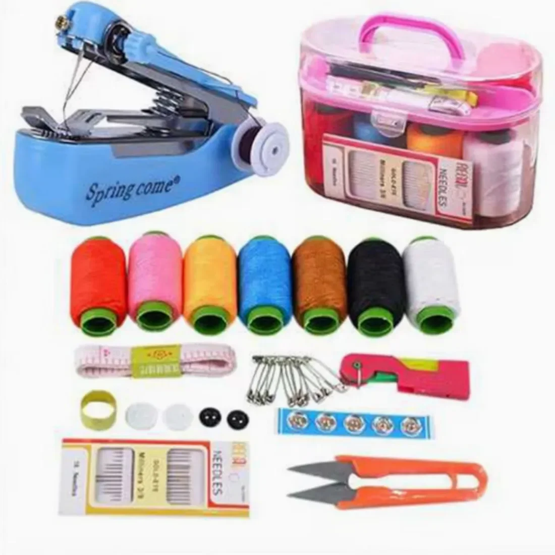 

Portable Cordless Handheld Sewing Machine,Travel-Friendly PP Case,46 Sewing Tools Set,Perfect for Adult Beginners&Daily Repairs