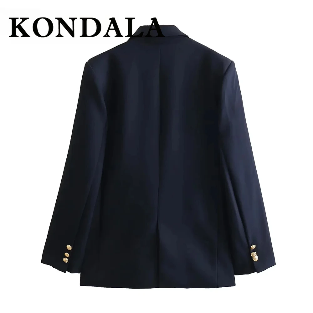 KONDALA 2025 Spring Summer Office Lady Solid Suits Fashion Casual Single Breasted Shrug Blazers+Pencil Calf-Length Pants