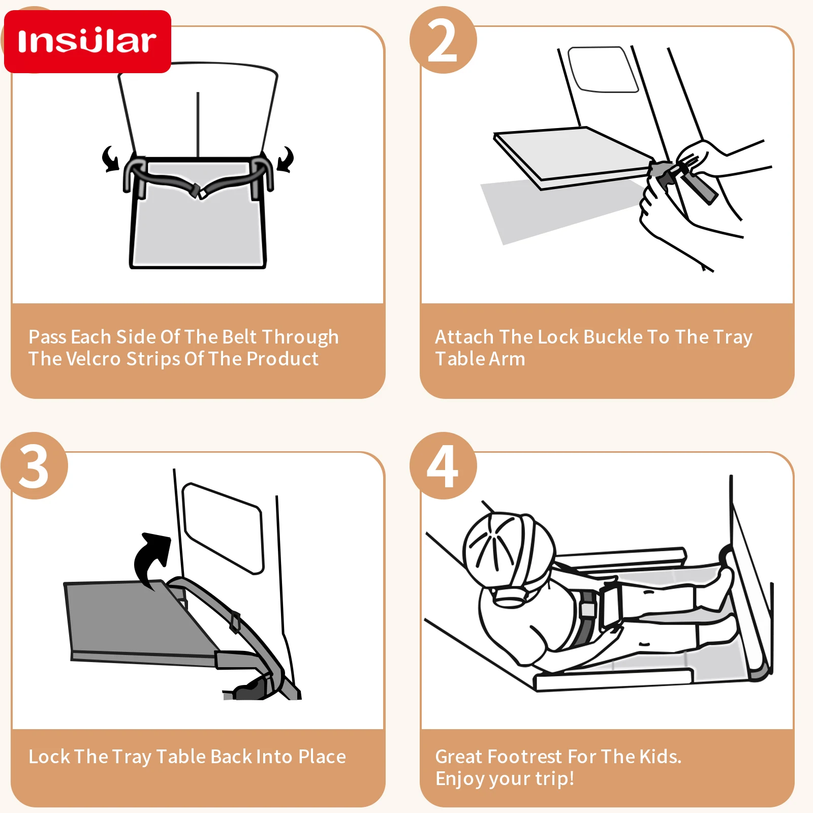 سجادة سفر محمولة مقاومة للماء للأطفال، موسع مقعد الطائرة، أرجوحة سفر للأطفال الصغار لقطار الطائرة، سرير الرضع سهل التنظيف #4