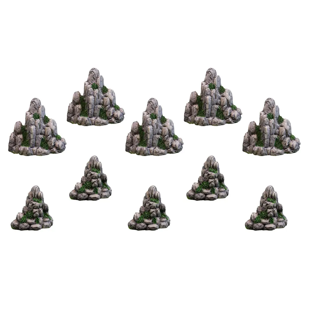 

10 Pcs Mini Resin Rockery Decor Durable Garden Accessories Micro L nament Portable Storage Zen Room Table Living Room S