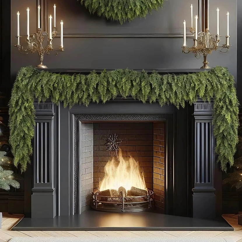 275Cm Artificial Plants Christmas Tree Cypress Leaves Garland Home Room Party Decora Outdoor Pine Rattan Wall Door Yard Ornament view 6