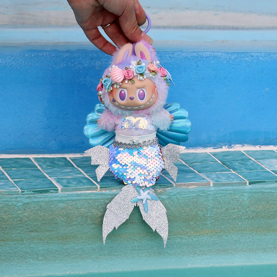 

First/third generation Labubu baby clothes pendant doll outfit Mermaid Heartbeat macaron