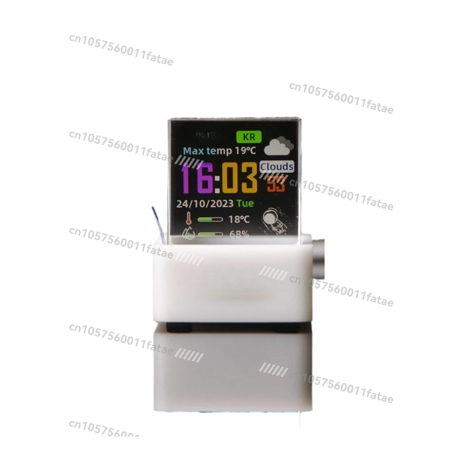 Transparent WiFi Weather Clock Creative Gift Desktop Ornament Monitor