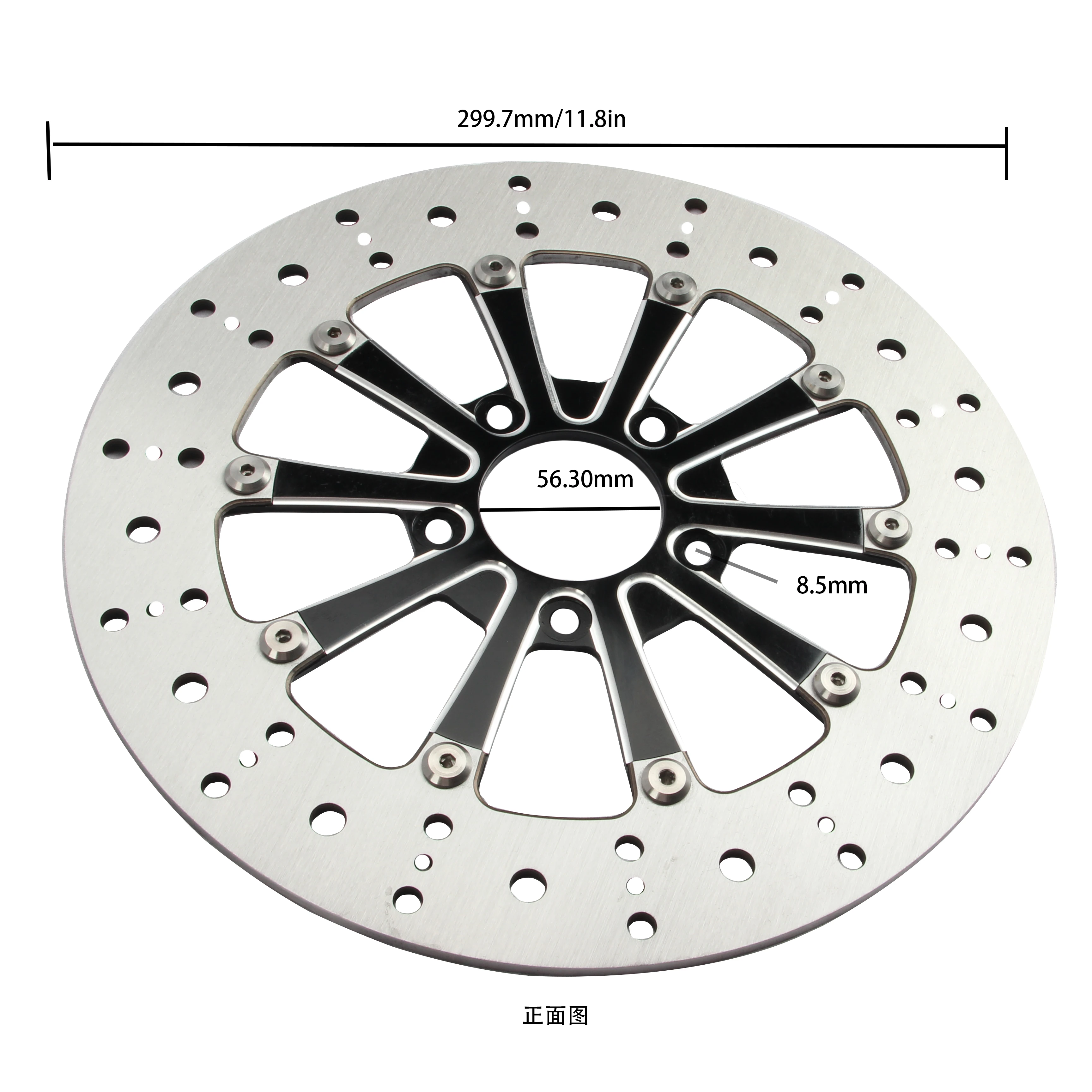 11.8-inch brake disc Front wheel brake disc for 08-19 modified Harley Tour series car modifications