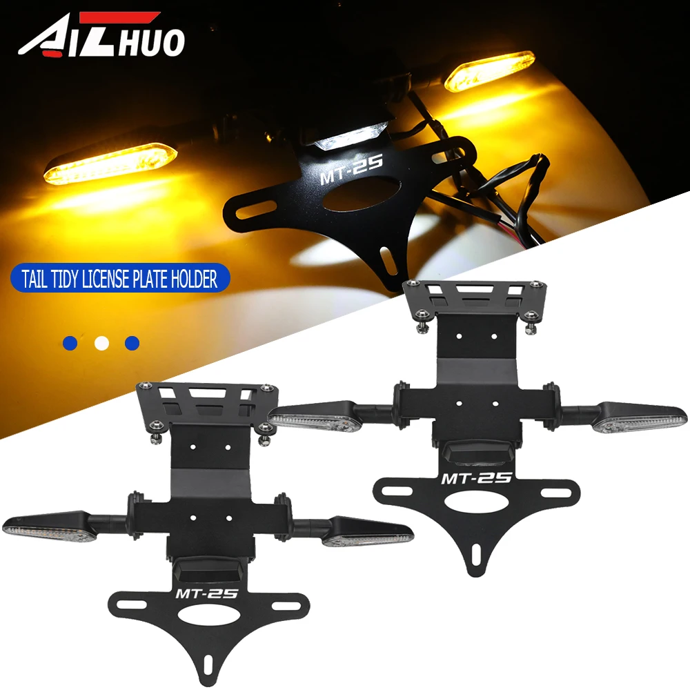 For Yamaha MT-03 MT03 / MT-25 MT25 2016-2025 2026 MT 03 25 Motorcycle License Plate Holder Bracket Tail Tidy Fender Eliminator