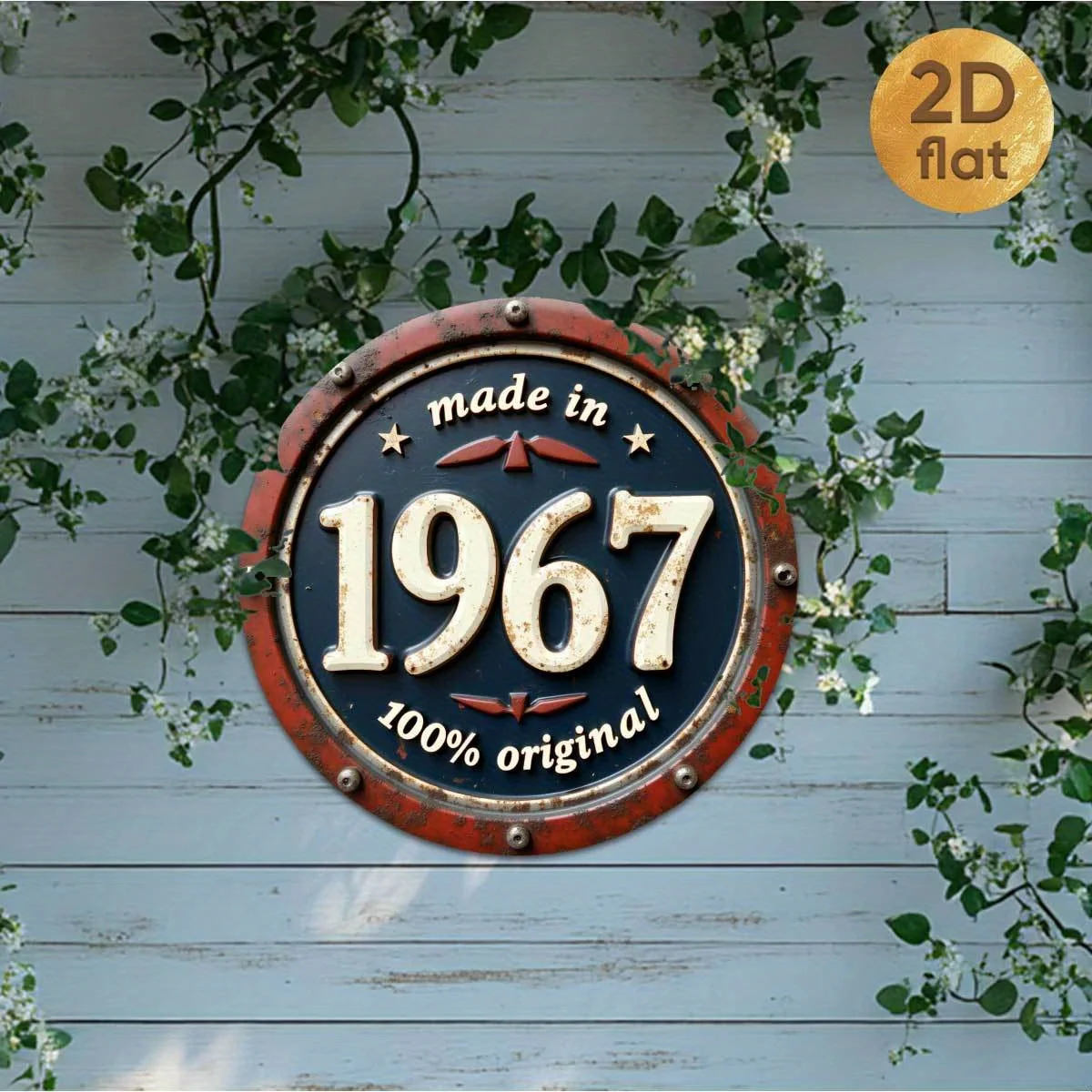2D Flat, 1pc 1pcs 1pc 1pcs Vintage 1967 Wall Art Suitable for Home, Bar, Garage or Cafe - 1pc Retro Sign 