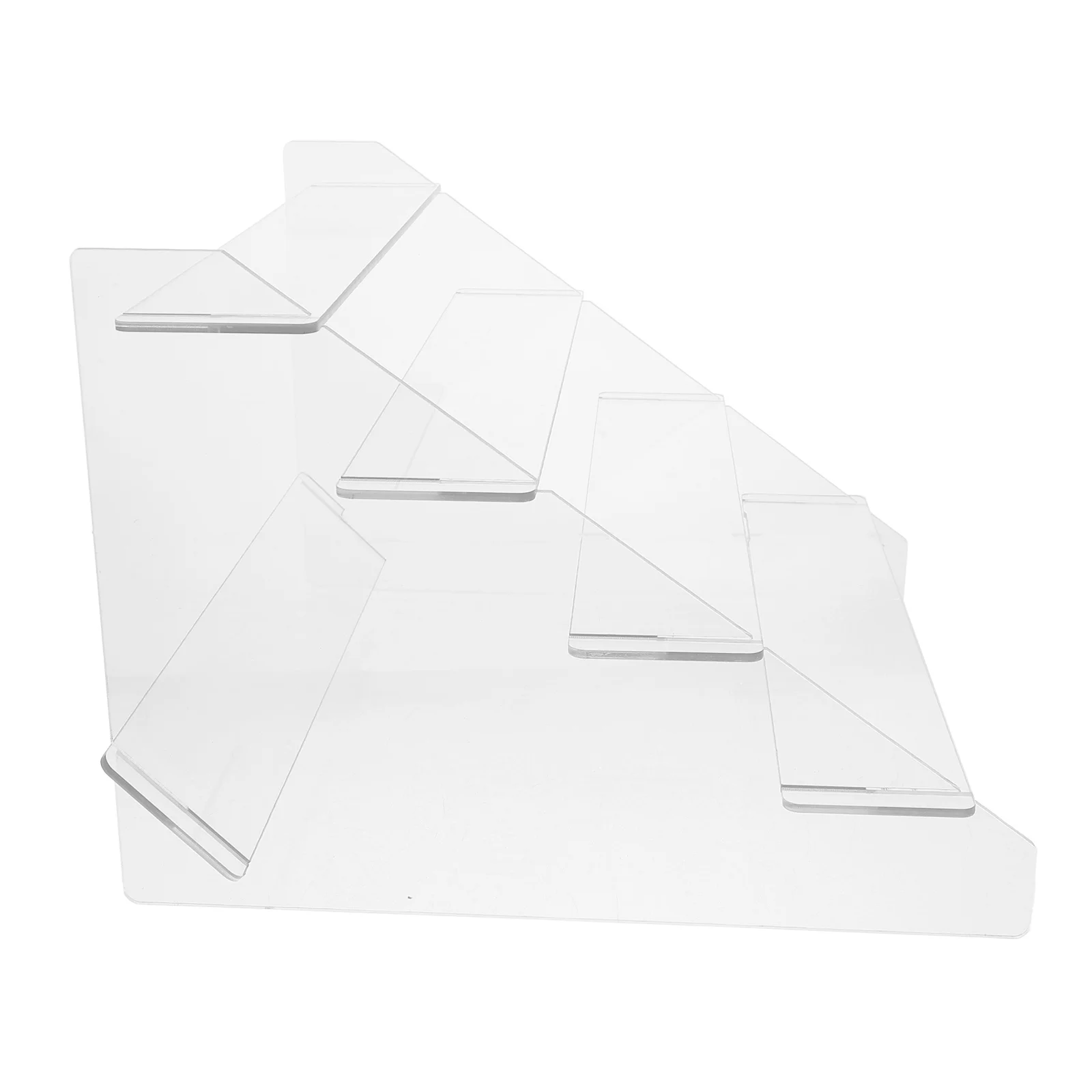 

1pc 4-Tier Acrylic Display Rack Sturdy Storage Stand For Action Figures Collection Organizer Holder Desktop Shelf