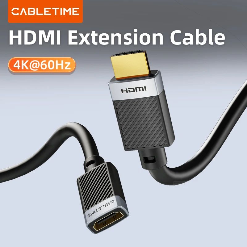 

Кабель-удлинитель CABLETIME 4K 60 Гц HDR HDMI 2.0, 2 м/6,56 футов, для Switch, HDTV, PS4, Xbox, монитора, проектора