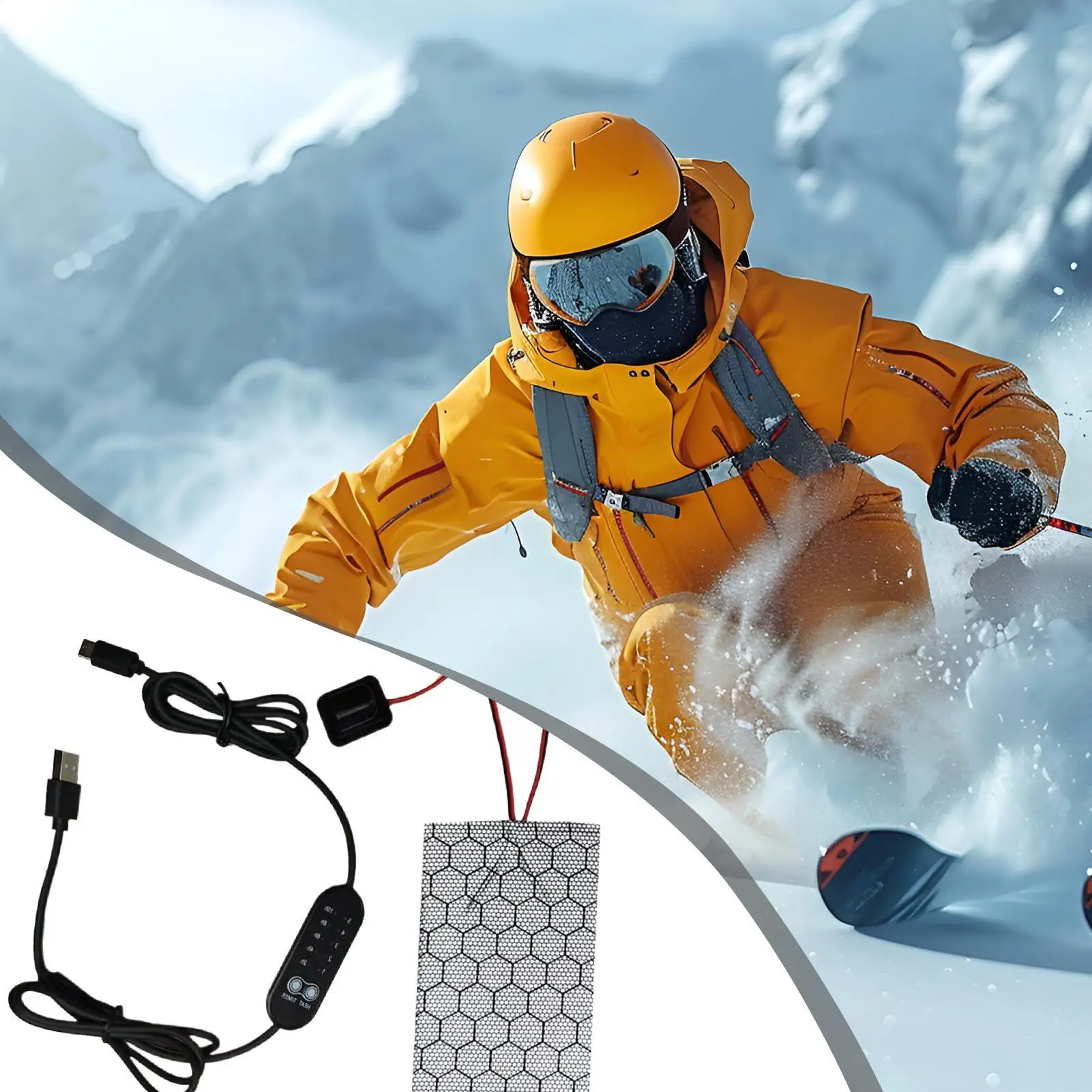 Cloth Heating Film Clothing Heating Film Temperature Adjustable Portable Gloves Scarf Warmer Cold Weather Supplies For Students