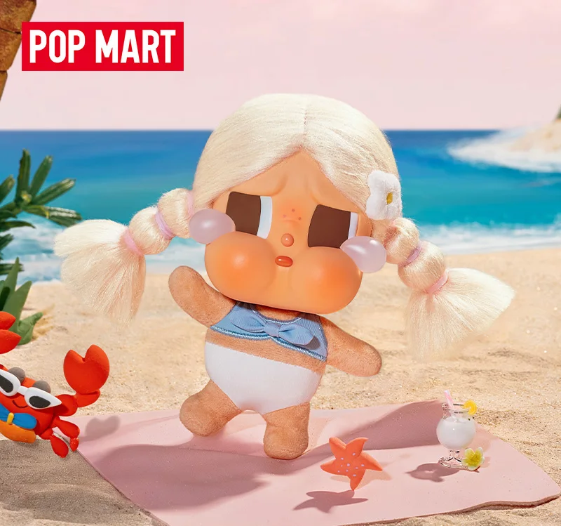 Nuevo modo de vacaciones Popmart Crybaby genuino en la serie caja misteriosa colgante de vinilo Linda caja ciega regalos sorpresa de cumpleaños para niña