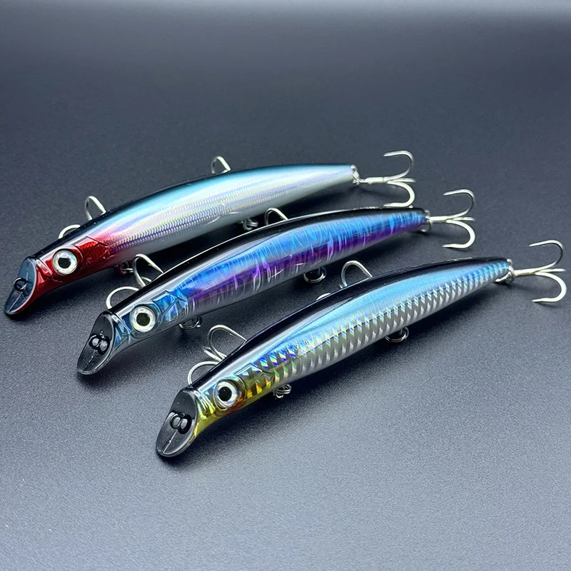 1 PCS Fishing Minnow Lure 145mm 20g Inshore Long Casting Floating Minnow Bait sea fishing lure bait 3D eyes Wobblers Lure