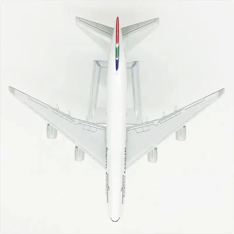 محاكاة B747 الطائرات الخطوط الجوية الجنوبية الأفريقية 1/400 مقياس طائرة 16 سنتيمتر نموذج الركاب سبيكة معدنية ثابتة عرض الديكور