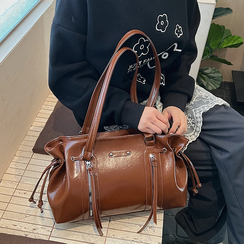 

Дизайнерская сумка и кошелек большой емкости, брендовая женская сумка для поездок на работу, роскошная сумка через плечо из искусственной кожи, черная сумка женс