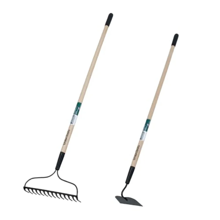 

Union Tools Garden Soil Prep Bundle: Bow Rake and Garden Hoe