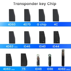 KEYYOU  Car Key Blank Chip 4D ID40 ID44 ID46 ID63 40Bits/80bits ID48 ID60 Glass ID70 ID8E T5 4C G Chip Auto Accessory