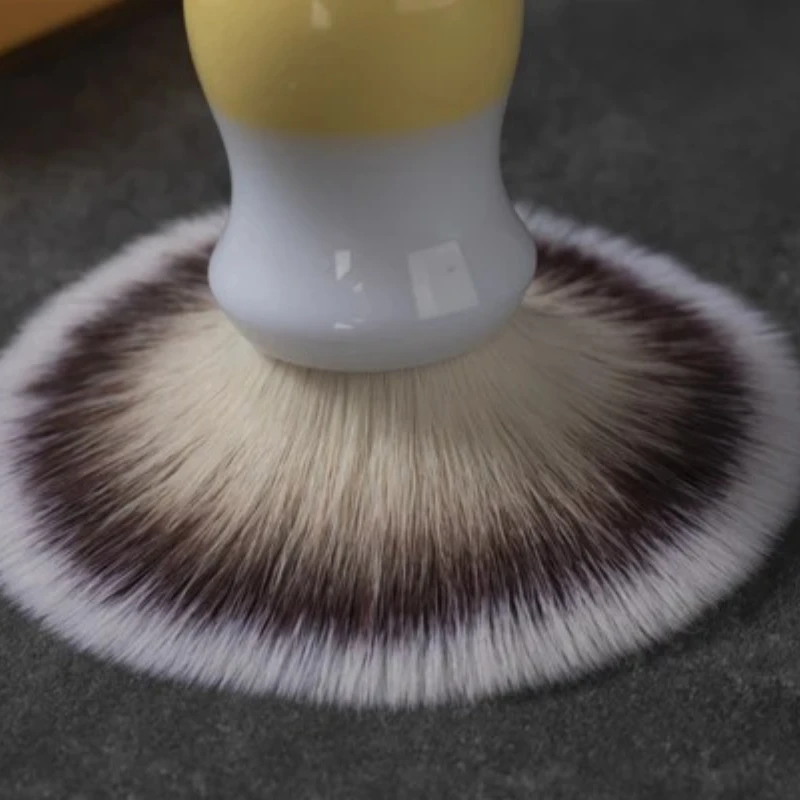 YAQI Naicha (Milk tea) Synthetic Hair Men Shaving Brush High-Quality Synthetic Hair And Resin Handle Provide Comfortable Shaving