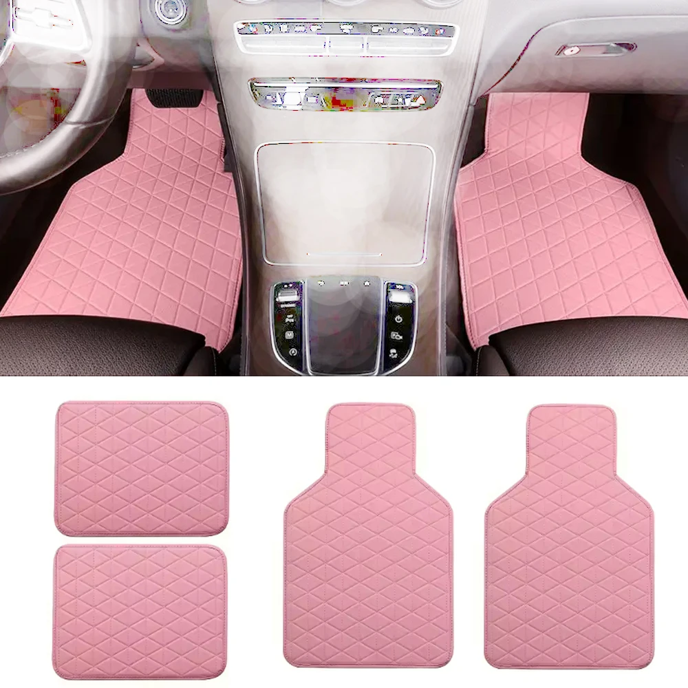 4 pçs tapetes do carro tapete conjunto universal ajuste tapetes do carro proteção, auto dianteiro & traseiro tapete para sedan suv caminhão