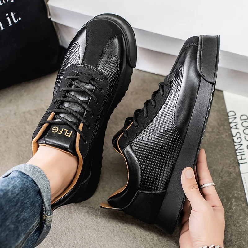 레트로 패션 브라운 남성 로우 스니커즈 빅 사이즈 45 통기성 플랫 슈즈 트레이너 남성 레이스 업 캐주얼 스니커즈 Zapatillas Hombre