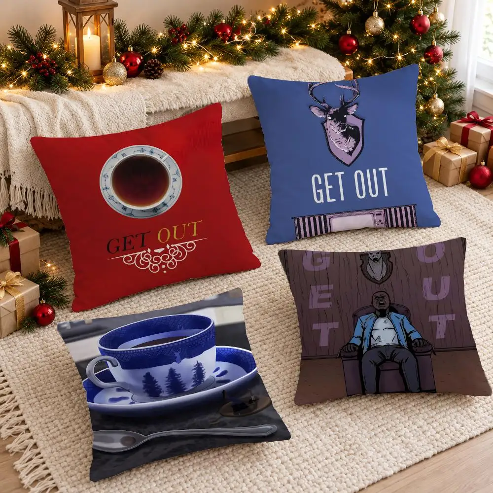Unsettling Clever Movie G-Get Out Cushion Cover Sofa Living Room Home Decor Invisible Zipper Anti-dustmite Shell