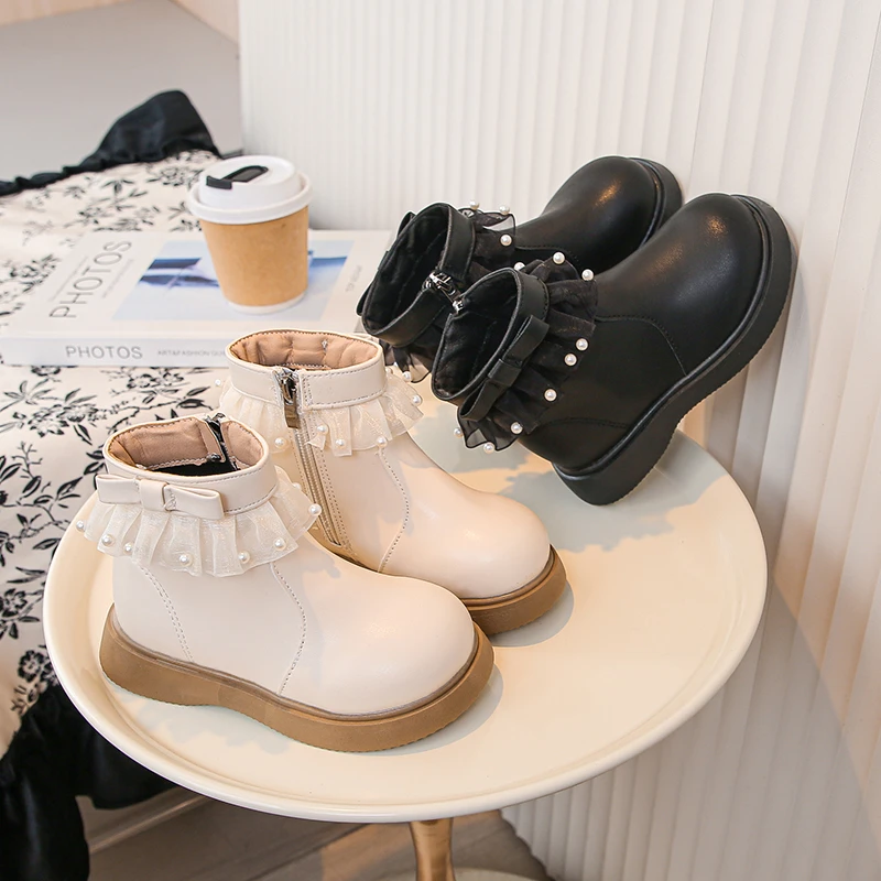 

Kids Ankle Boots for Girls 2025 New Autumn Toddler Princess Party Boots Breathable Korean Style Kid School Shoes for Girls Boots