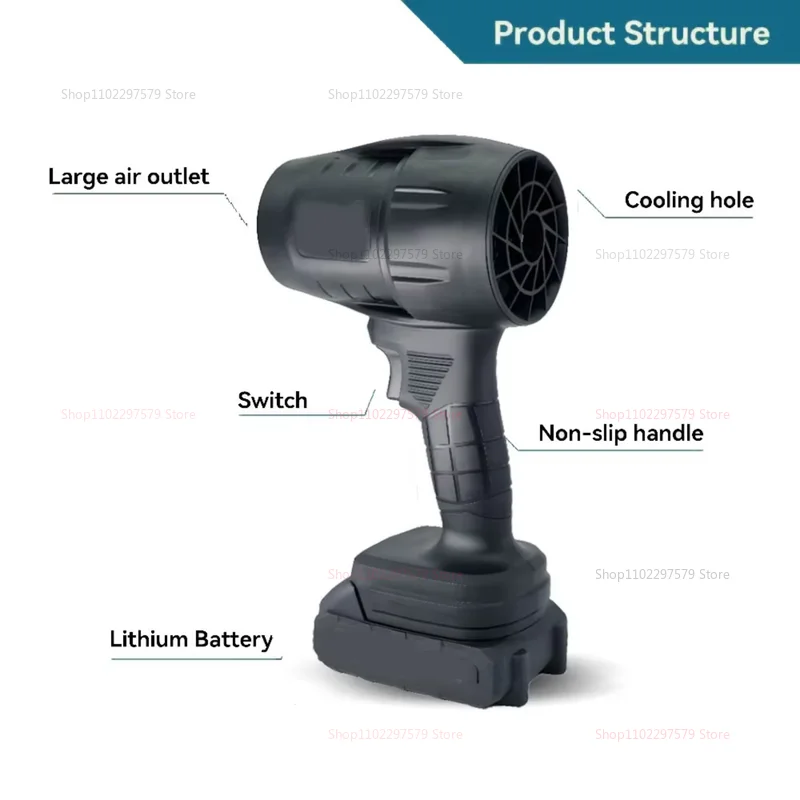 منفاخ هواء كهربائي لاسلكي، مروحة تربو، أداة كهربائية محمولة لأوراق الشجر والرمل والثلج، تتضمن معدات خارجية للحديقة في الفناء